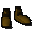 Gold athlete's shoes