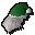Green Santa hat with beard
