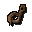 Unfinished wooden brooch