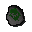 Green skull cave painting