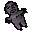Grinning obsidian idol