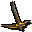 Gilded bronze pickaxe
