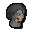 Rotten zombie head