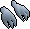 Snow imp costume gloves