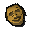 Gold idol head