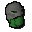Emerald golem head