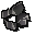 Worn-out black gauntlets
