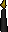 Lit black candle
