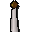 White candle (lit)