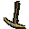 Gilded steel pickaxe